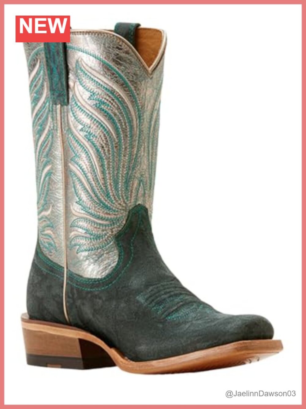 Western Boot Leather Faux Leather Memory Foam Insole Calf High